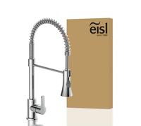 EISL Leon NI183ESCR-LP-PR-A Robinet de cuisine à ressort en spirale avec douchette extractible, robinet de cuisine pivotant à 360°, mitigeur monocommande
