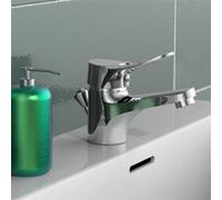 EISL NI075VECR VERONA Robinet de salle de bains, mitigeur pour lavabo, mitigeur de salle de bains, robinet de lavabo avec tirette et vidage, robinet de lavabo, chrome, gain de place