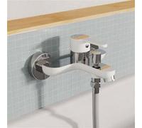 EISL Mitigeur de salle de bain DIZIANI blanc-chrome, robinet de douche, robinet de salle de bain,, mitigeur de salle de bain, mitigeur de douche 446483 Blanc G
