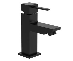 EISL NI075THI-B CALVINO Robinet de salle de bain noir mat carré, mitigeur de lavabo avec design angulaire, mitigeur monocommande moderne, mitigeur pour lavabo, noir