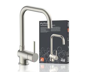 EISL NI182GANI Robinet d'évier FUTURA avec bec haut, mitigeur monocommande aspect acier inoxydable