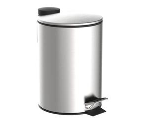 EISL Poubelle de salle de bain (3 litres) en acier inoxydable, couvercle avec système d'abaissement automatique, poubelle hygiénique amovible