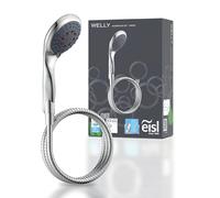 EISL WELLY DX6051C Ensemble douchette à main avec tuyau de douche 5 fonctions, tuyau de douche et joint d'économie d'eau Chromé