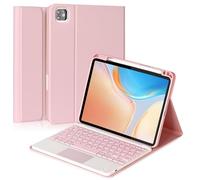 Eisuiyi Étui avec clavier magnétique pour iPad Pro11 1ère/2e/3e/4e génération, compatible avec iPad Air 11" (M3/M2)/iPad Air5/Air4, clavier BT amovible, rose