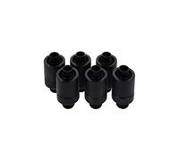 Alphacool Eiszapfen 16/10mm compression fitting G1/4 - Raccord pour système de refroidissement par liquide - noir profond (pack de 6) G