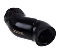 Alphacool Adaptateur d'angle Eiszapfen double 45° – Connecteur refroidissement liquide – Noir