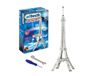 eitech Tour Eiffel - Jeu de Construction en métal 00460, Hauteur 45 cm | 250 pièces, Jeu de construction en métal, kit de modélisme, puzzle 3D pour garçons et filles à partir de 8 ans et adultes