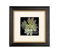 Eitida Cadre Photo Orné 20x20 cm ou 13x13 cm Avec Passe-Partout, Cadre Vintage en Bois Massif Noir et or, Vitrine en Verre Véritable à Poser ou à Accrocher au Mur