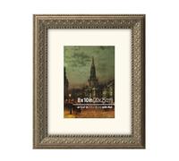 Eitida Cadre Photo Vintage Classique 20x25 cm ou 13x18 cm Avec Passe-Partout, Finition Bronze Antique, Verre Véritable, Présentation Horizontale ou Verticale sur Table/Suspension Murale