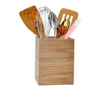 Eitida Porte-Couverts en Bois pour Ustensiles de Cuisine Rustique,Cuillère à Couteau,Spatule, Cuillère à Fente,Baguettes.Range Couvert Vertical, Organisateur de Support pour Cuisine, Comptoir.