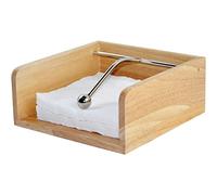 Eitida Porte-Serviettes en Bois, avec Barre Centrale en Acier Inoxydable avec Poids Mental, pour Tables de Cuisine, Pique-niques, Restaurants, Bars, Décoration d'intérieur - Beige Naturel