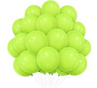 Eitolo Lot de 50 ballons en latex pour remise de diplôme, anniversaire, fête, demande en mariage, fête prénatale, anniversaire de mariage, 25,4 cm, vert citron mat