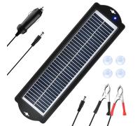 Eity-Chargeur Solaire 3w 12v Pour Batterie De Voiture,Kit De Charge D'appoint Pour Voiture,Automobile,Moto,Bateau,Marine,Véhicule De Loisirs,Remorque,Sports Mécaniques,Motoneige.