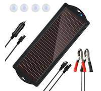 Eity-Chargeur Solaire Voiture & Maintainer 2,5 W 12 V Solar Trickle Charging Kit,Panneau Solaire Amorphe Étanche Portable Pour Automobile,Moto,Bateau,Marine,Rv,Remorque,Powersports,Etc.