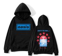 EIUIIOXU Groupe de Rock O-Oasis Live 25 Tournée : Quelle est l'histoire ? Sweat à Capuche Automne-Hiver Homme Femme Style Hip-hop Mode Pur Coton décontracté