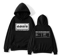 EIUIIOXU Groupe de Rock O-Oasis Live 25 Tournée : Quelle est l'histoire ? Sweats à Capuche Automne-Hiver pour Hommes et Femmes, Style Hip-hop, décontractés, en Coton.