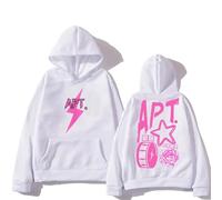 EIUIIOXU Sweat à Capuche APT New Song Rose et Bruno Mars Automne/Hiver 2025 Homme Femme Sport Rétro Style Gothique Couple Sweat à Capuche Coréen