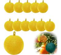 Eivdru 12 balles Anti-Mouche Boule piège à Mouche Suspendue, Capture Mouche Balle Collante, Balle Collante, Balle Collante Anti Mouche pièges à Insectes, Capture de moucheron extérieur intérieur