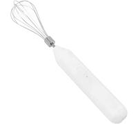 Eivdru Batteur électrique, sans fil, mélangeur à oeufs électrique, cafetière, fouet électrique, fouet électrique, rechargeable par USB(blanc)