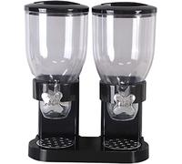 Eivdru Distributeur De Céréales Triple Conteneurs De Céréales Conteneur De Stockage Cornflakes Distributeur De Conteneurs De Céréales Avec 2 Conteneurs De Petit Déjeuner Outils De Cuisine (Noir)