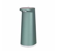 Eivdru Distributeur de savon automatique sans contact vertical à induction infrarouge - Distributeur de savon moussant rechargeable pour salle de bain et douche (vert foncé)