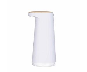 Eivdru Distributeur de savon automatique sans contact vertical infrarouge à induction pour salle de bain, douche (blanc)
