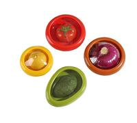 Eivdru Lot de 4 boîtes de rangement en forme de fruits et légumes pour avocat d'oignon