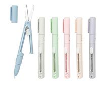 Eivdru Lot de 6 mini ciseaux en céramique pliables - Cutter en céramique - Ciseaux créatifs - Portable - Ciseaux créatifs - Ciseaux en céramique - Ciseaux à papier - Ciseaux de papeterie pour