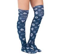 Eivy Chaussettes fonctionnelles pour Femme, Femme, 6201-190069-6027, Navy Monogram, 36-38