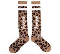 Eivy - Chaussettes de ski en laine - Cheerleader Wool Socks Leopard pour Femme en Laine - Taille 39-41 - Marron Marron 39-41