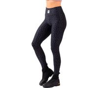 Eivy - Collant technique en laine de mérinos - Pocket Merino Wool Tights Black Leopard en Laine - Taille XS - Noir Noir XS