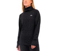 Eivy - Sous-vêtement technique côtelé en laine de mérinos - Icecold Merino Wool Gaiter Top Black Leopard pour Femme en Laine - Taille M - Noir M