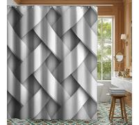 EIWAXU Rideau de Douche Abstrait Gris et Blanc, Lavable en Machine, Rideau de Salle de Bain Facile à Nettoyer pour Les salles de Bain contemporaines 75x200cm(Largeur x Hauteur)