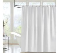 EIWAXU Rideau de Douche Blanc imperméable en Tissu, Couleur Unie, Lavable, imperméable, Rideau de Salle de Bain 107x205cm/42x81in(WxH)