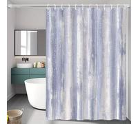 EIWAXU Rideau de Douche en Polyester imperméable à Motif géométrique carré Noir, Blanc et Gris, Style Moderne et Abstrait pour Salle de Bain. 280x198cm(LXH)