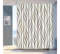 EIWAXU Rideau de Douche Moderne - Beige/Blanc/Gris/Noir/, Lavable en Machine, Salle de Bain, Séparation de Baignoire pour salles de Bain contemporaines minimalistes 75x170cm(Largeur x Hauteur)