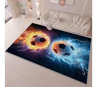 EIWAXU Tapis de Football Abstrait pour Salon, Couloir, véranda, Salon, Bureau, décoration de Zone, Lavable et antidérapant 70x240cm/28x94in