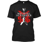 EIWOLJ NWT Michael Schenker Group English Heavy Metal Music T-Shirt S-4XL BlackX-Large