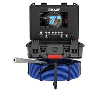 EIXAUP Caméra d'égout auto-nivelante, caméra d'inspection d'égout 30 m avec compteur de distance, moniteur IPS 1080p de 17,8 cm et enregistreur DVR, étanche IP68, 12 lumières LED réglables (carte de