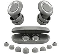 Eixniex Bouchon d'Oreille - Silence Total ! Design à Embouts Simple + Double | Réduction du Bruit 46 dB & Technologie d'Étanchéité Avancée | 8 Paires (XS-L) + Étui (Slate Gray)