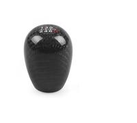 Eixovhira Bouton de transmission manuelle Pommeau de levier pour vitesse course en fibre carbone véritable, pommeau pour transmission manuelle, rond forme boule(5speed red)