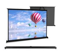 EIYAVVIDV 30" 40" 50" Écran De Table Mobile De Table, Écran De Projection Manuel Rétractable, Écran De Films HD 4K Pour Cinéma Maison Bureau Extérieur Intérieur(50inch-16:9)