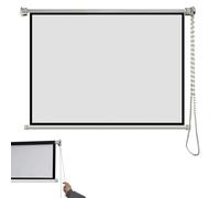 EIYAVVIDV 4:3/16:9 Ecran De Projection TV Home Cinema 40 50 60 Pouces Écran De Projecteur Manuel Enroulable Toile De Projecteur, Mural Montage, Facile À Enrouler(4:3,60")