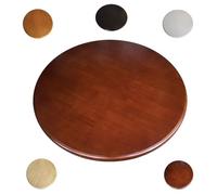 EIYAVVIDV 70cm 80cm 90cm Plateau De Service Rotatif Pour Table À Manger, Plateau Tournant En Bois Grand Lazy Susan, Rond Plateau D'affichage Rotatif 360°(Walnut,27"/70cm)
