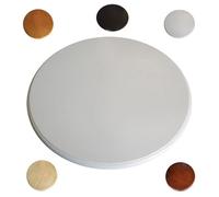 EIYAVVIDV 70cm 80cm 90cm Plateau De Service Rotatif Pour Table À Manger, Plateau Tournant En Bois Grand Lazy Susan, Rond Plateau D'affichage Rotatif 360°(White,27"/70cm)