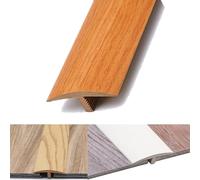EIYAVVIDV 90/100/120cm Profilé De Transition Autocollant Pour Sol, Barre De Seuil, PVC Bande De Transition Moquette/carrelage/entrée, Moulure En T(Red Oak,L50cm-20in)