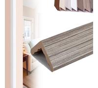 EIYAVVIDV Baguette D’Angle En Bois Cornière Moulure Murale Autocollante 80/100/120cm Protection D'angle Pour Bordure De Mur Porte(Star Gray,80cm/32'')
