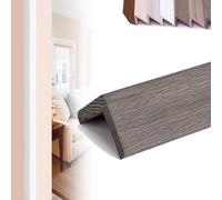 EIYAVVIDV Baguette D’Angle En Bois Cornière Moulure Murale Autocollante 80/100/120cm Protection D'angle Pour Bordure De Mur Porte(Jazz Gray,100cm/40'')