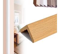 EIYAVVIDV Baguette D’Angle En Bois Cornière Moulure Murale Autocollante 80/100/120cm Protection D'angle Pour Bordure De Mur Porte(Oak,120cm/48'')