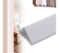 EIYAVVIDV Baguette D’Angle En Bois Cornière Moulure Murale Autocollante 80/100/120cm Protection D'angle Pour Bordure De Mur Porte(Baikal Gray,100cm/40'')